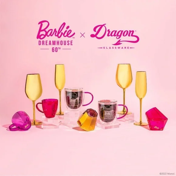 BARBIE™ X DRAGON GLASSWARE® DREAMHOUSE™ DIAMOND GLASSES
10 oz Gold/Pink - Picture 3 of 7